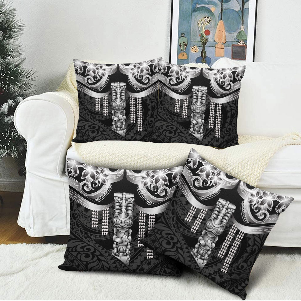 Tiki Drum Hawaii Pillow Cover Hawaiian Kakau Tattoo Style