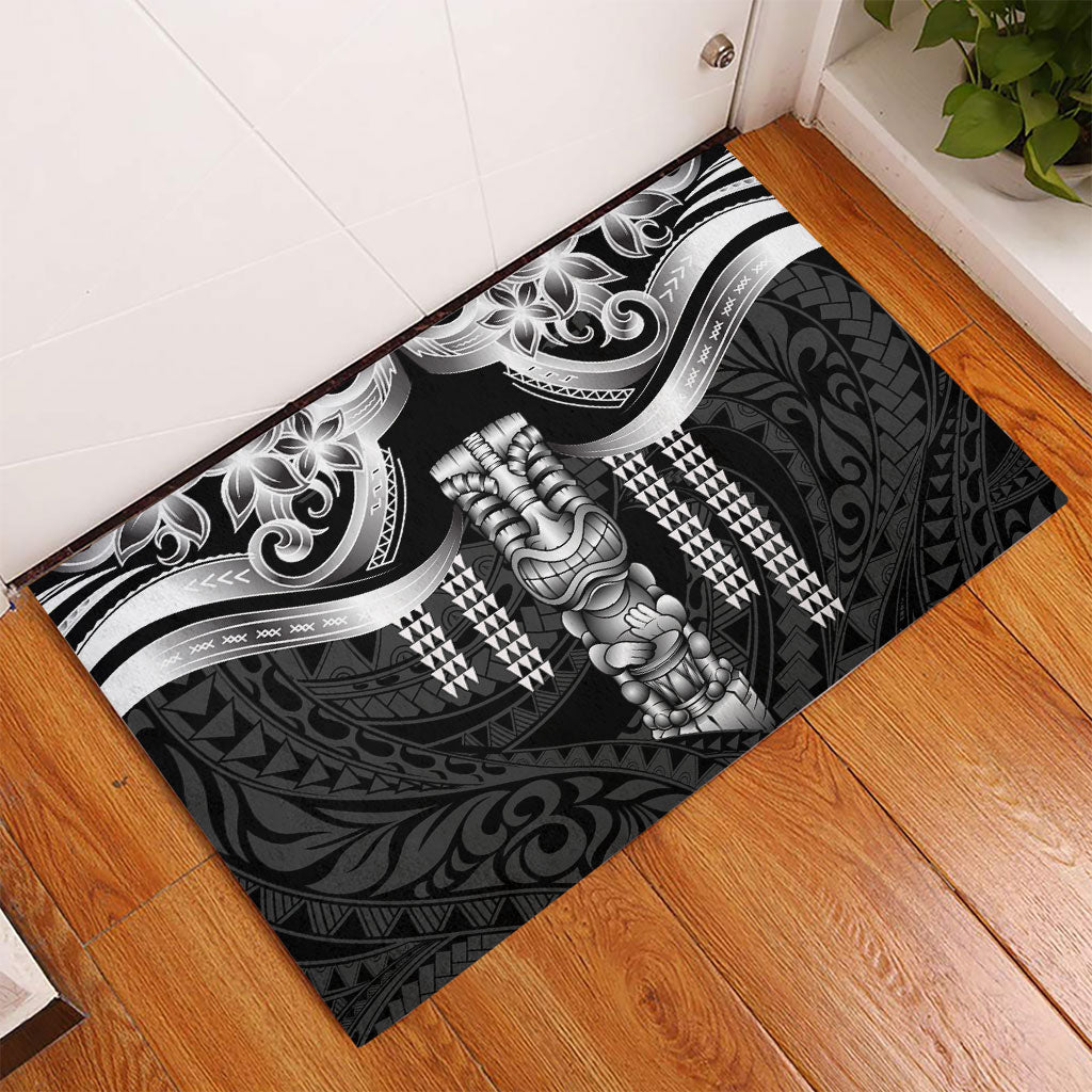 Tiki Drum Hawaii Rubber Doormat Hawaiian Kakau Tattoo Style LT14 - Polynesian Pride