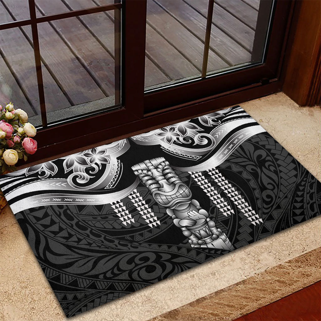 Tiki Drum Hawaii Rubber Doormat Hawaiian Kakau Tattoo Style LT14 - Polynesian Pride