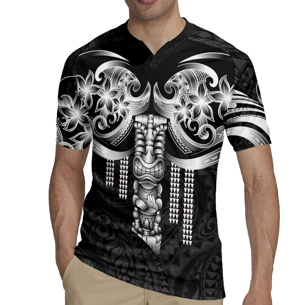 Tiki Drum Hawaii Rugby Jersey Hawaiian Kakau Tattoo Style LT14 - Polynesian Pride