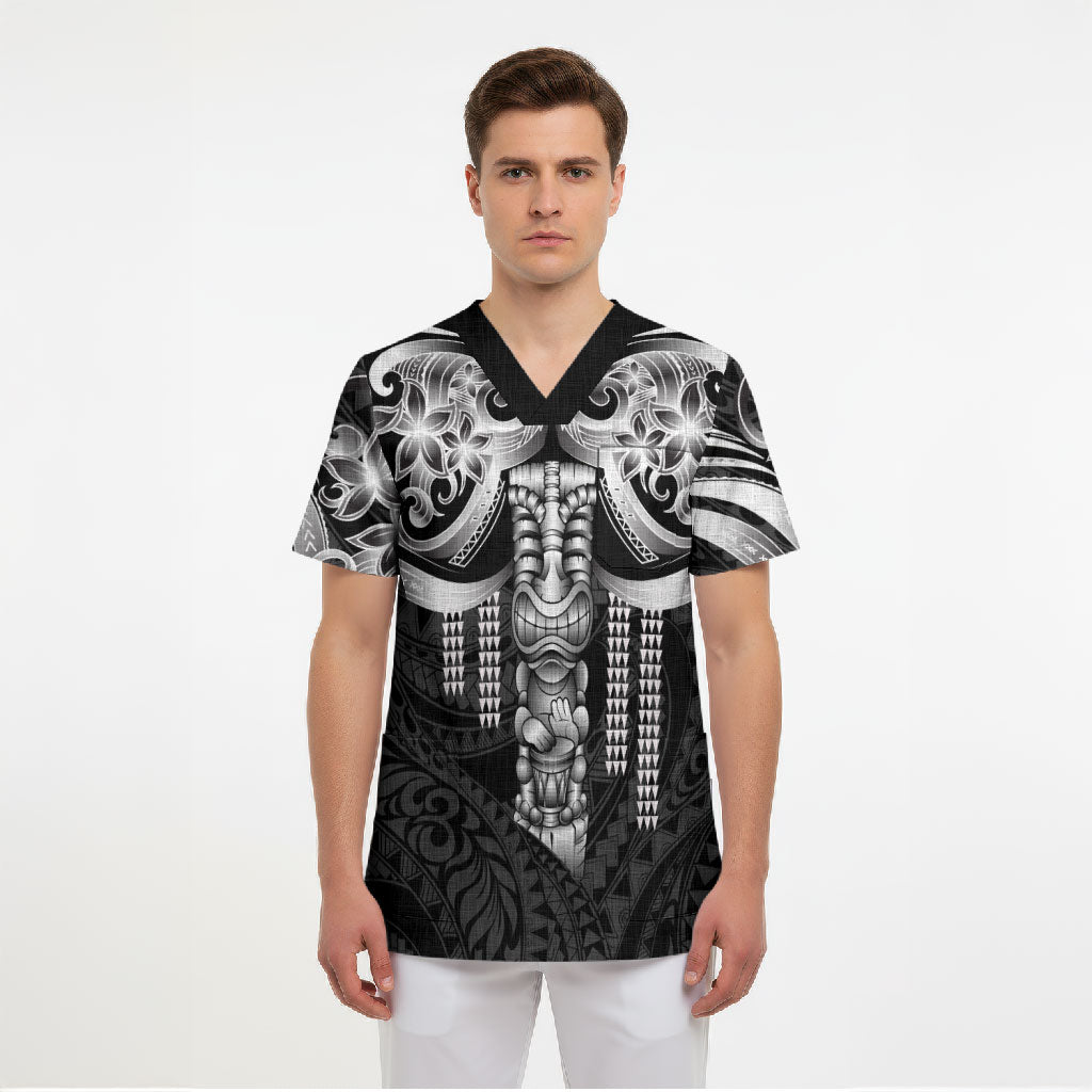 Tiki Drum Hawaii Scrub Top Hawaiian Kakau Tattoo Style LT14 - Polynesian Pride