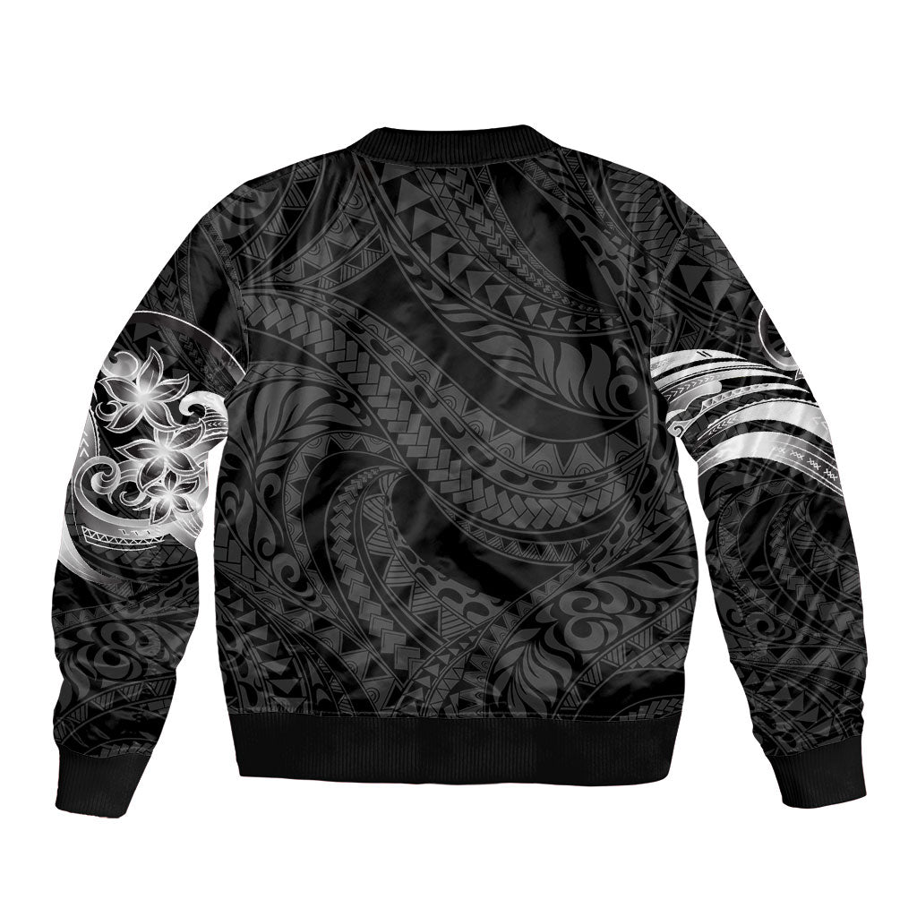 Tiki Drum Hawaii Sleeve Zip Bomber Jacket Hawaiian Kakau Tattoo Style LT14 - Polynesian Pride