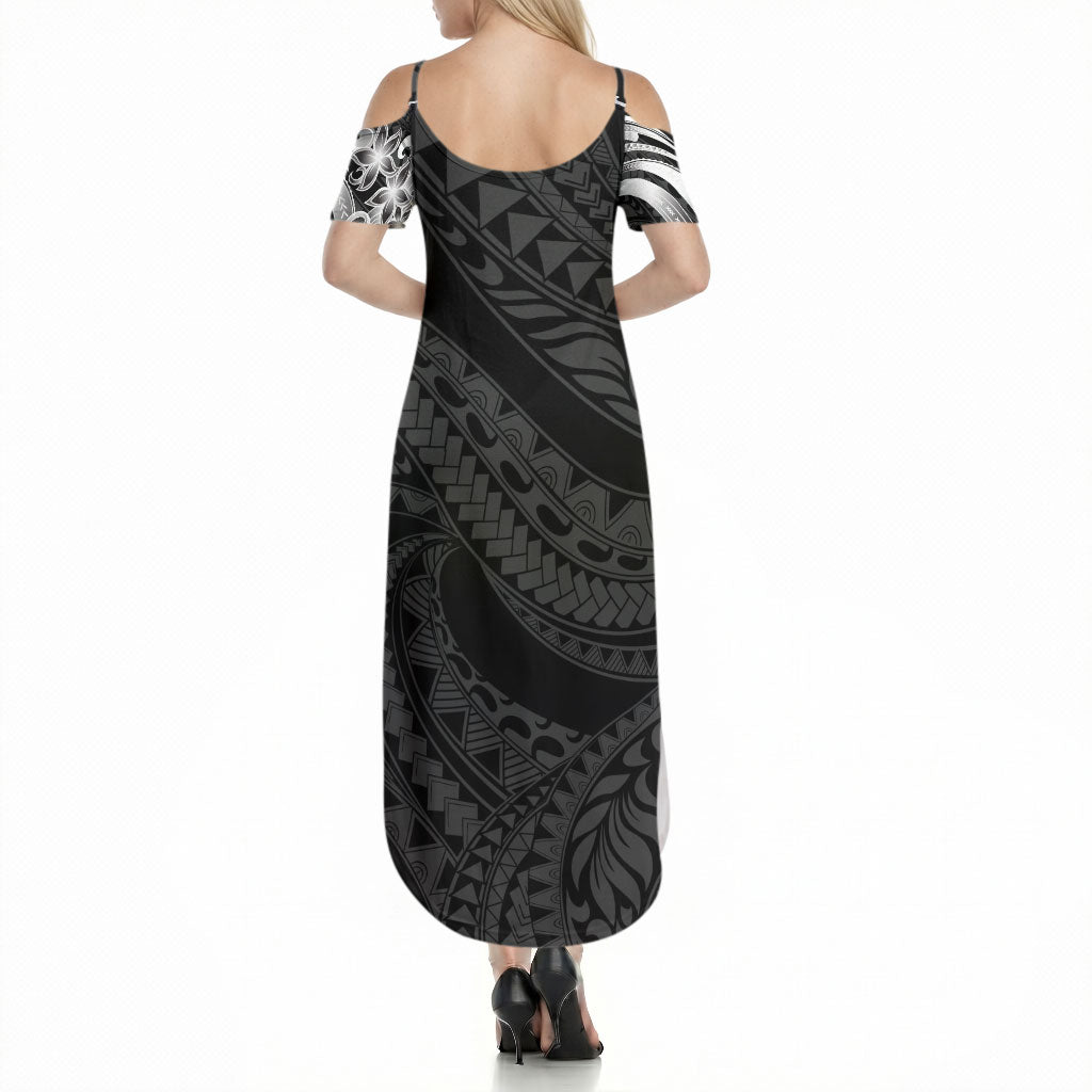 Tiki Drum Hawaii Summer Maxi Dress Hawaiian Kakau Tattoo Style LT14 - Polynesian Pride