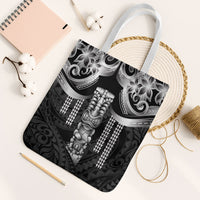 Tiki Drum Hawaii Tote Bag Hawaiian Kakau Tattoo Style LT14 White Strap One Size Black - Polynesian Pride