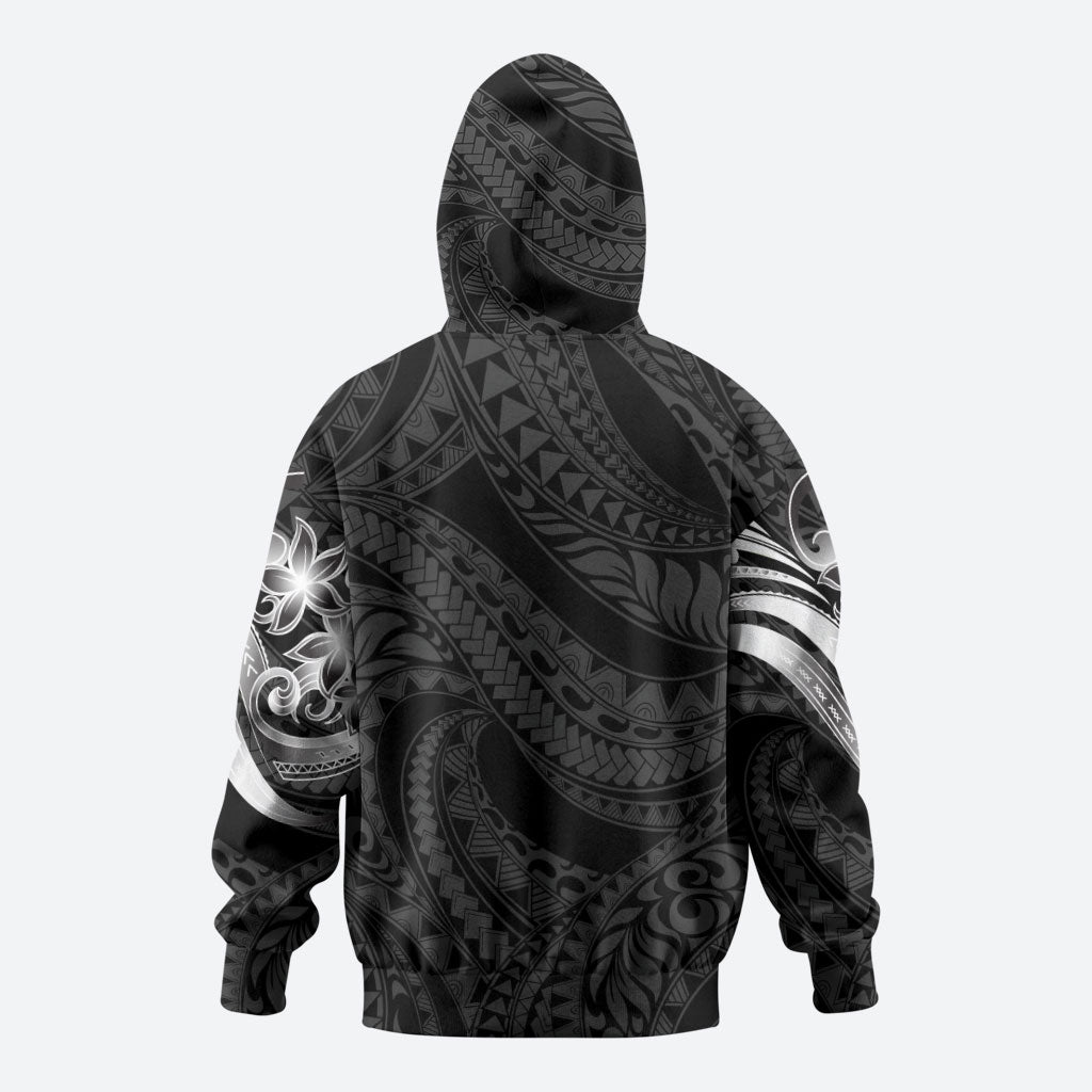 Tiki Drum Hawaii Zip Hoodie Hawaiian Kakau Tattoo Style LT14 - Polynesian Pride