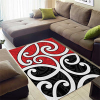 New Zealand Area Rug Maori Koru Tino Rangatiratanga Color - Polynesian Pride