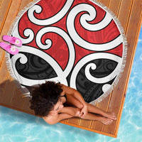 New Zealand Beach Blanket Maori Koru Tino Rangatiratanga Color - Polynesian Pride