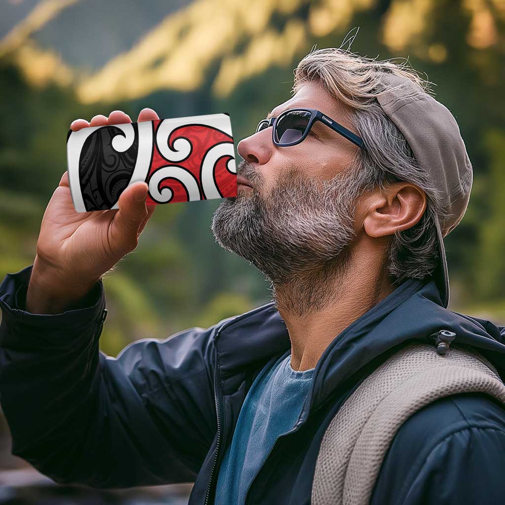 New Zealand 4 in 1 Can Cooler Tumbler Maori Koru Tino Rangatiratanga Color - Polynesian Pride