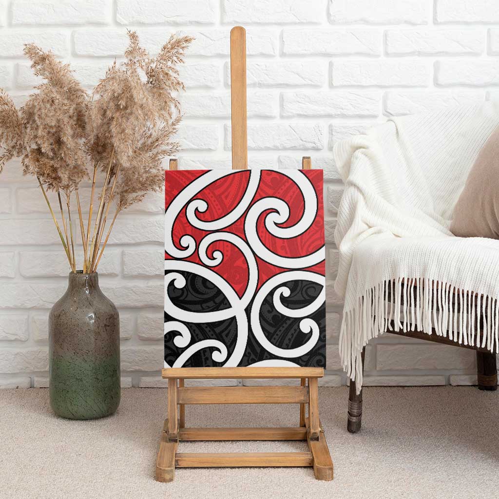 New Zealand Canvas Wall Art Maori Koru Tino Rangatiratanga Color - Polynesian Pride