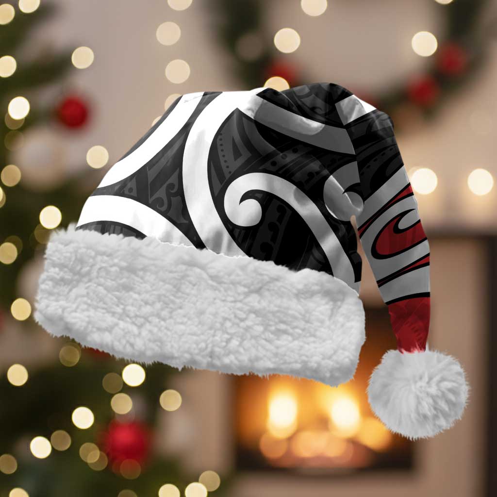 New Zealand Christmas Santa Hat Maori Koru Tino Rangatiratanga Color - Polynesian Pride
