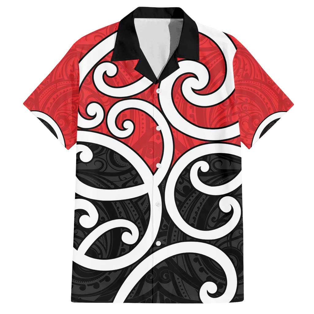 New Zealand Family Matching Long Sleeve Bodycon Dress and Hawaiian Shirt Maori Koru Tino Rangatiratanga Color - Polynesian Pride