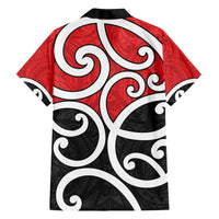 New Zealand Family Matching Off Shoulder Short Dress and Hawaiian Shirt Maori Koru Tino Rangatiratanga Color - Polynesian Pride