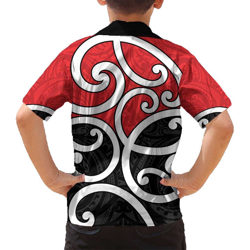 New Zealand Family Matching Puletasi and Hawaiian Shirt Maori Koru Tino Rangatiratanga Color - Polynesian Pride