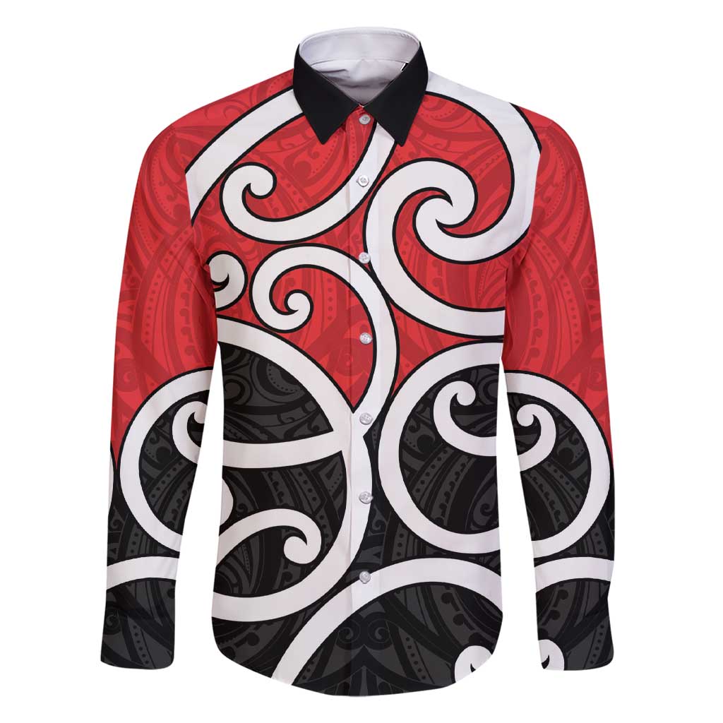 New Zealand Family Matching Short Sleeve Bodycon Dress and Hawaiian Shirt Maori Koru Tino Rangatiratanga Color - Polynesian Pride