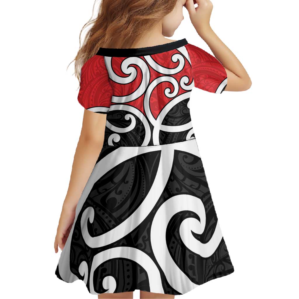 New Zealand Family Matching Summer Maxi Dress and Hawaiian Shirt Maori Koru Tino Rangatiratanga Color - Polynesian Pride