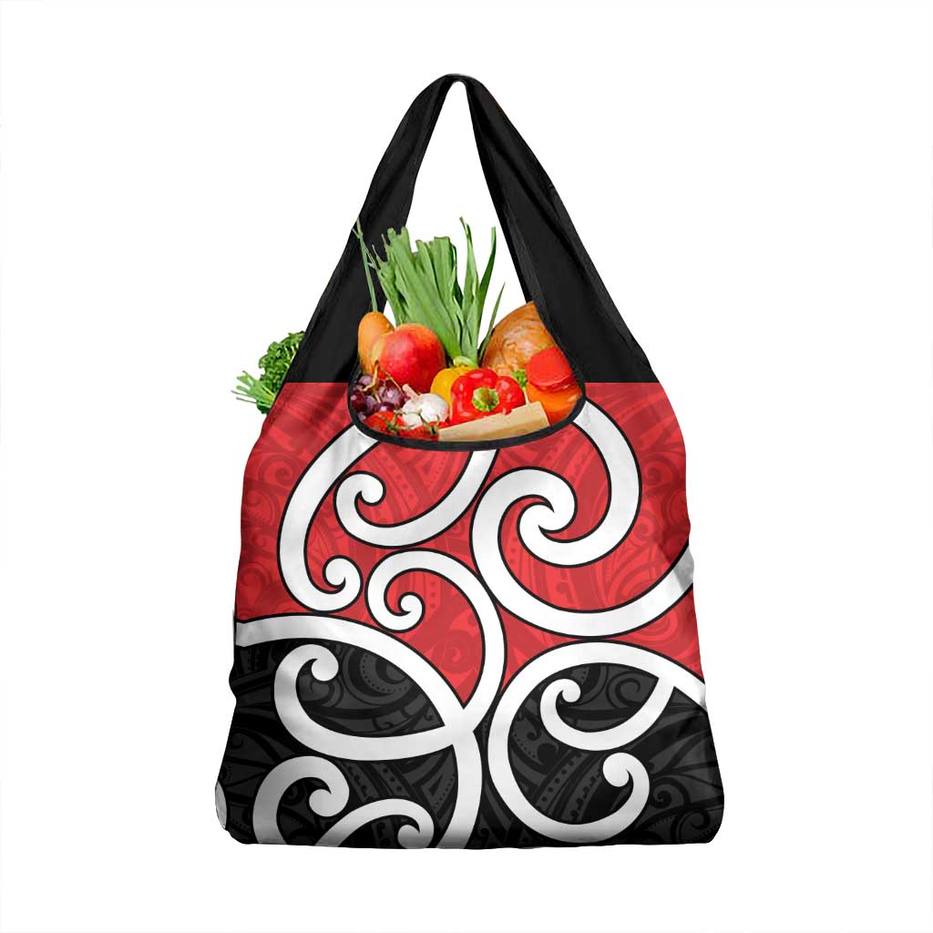New Zealand Grocery Bag Maori Koru Tino Rangatiratanga Color - Polynesian Pride