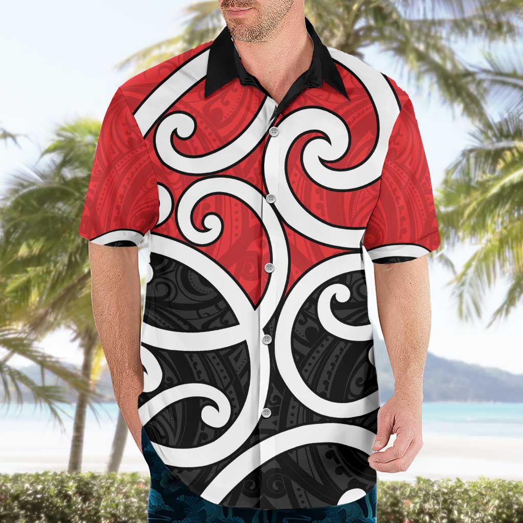 New Zealand Hawaiian Shirt Maori Koru Tino Rangatiratanga Color - Polynesian Pride