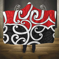 New Zealand Hooded Blanket Maori Koru Tino Rangatiratanga Color - Polynesian Pride