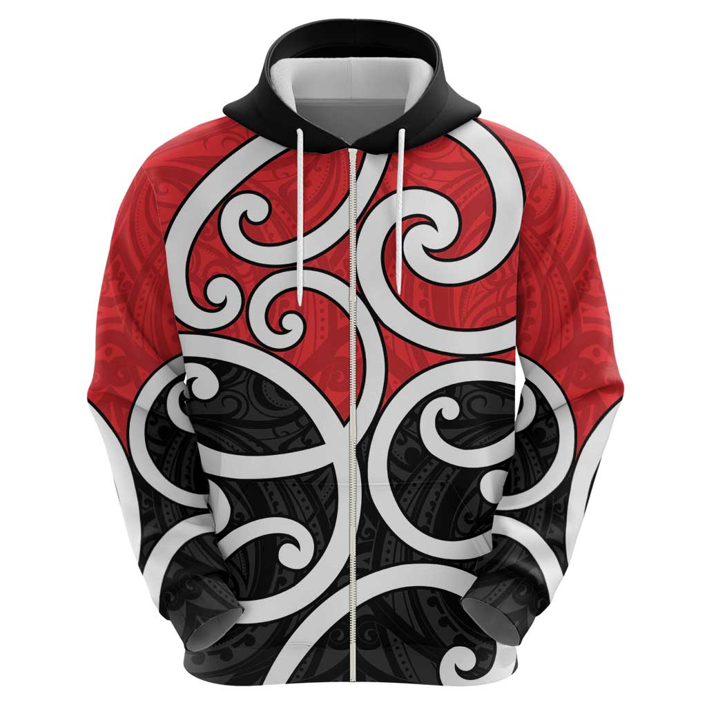 New Zealand Hoodie Maori Koru Tino Rangatiratanga Color - Polynesian Pride