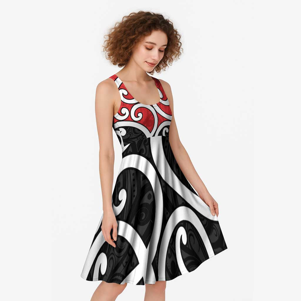 New Zealand Midi Dress Maori Koru Tino Rangatiratanga Color - Polynesian Pride