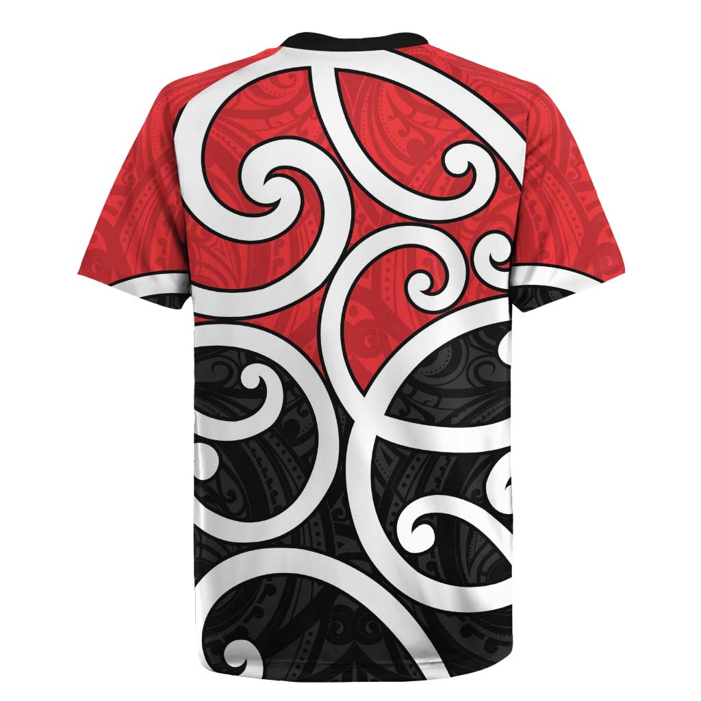 New Zealand Rugby Jersey Maori Koru Tino Rangatiratanga Color - Polynesian Pride