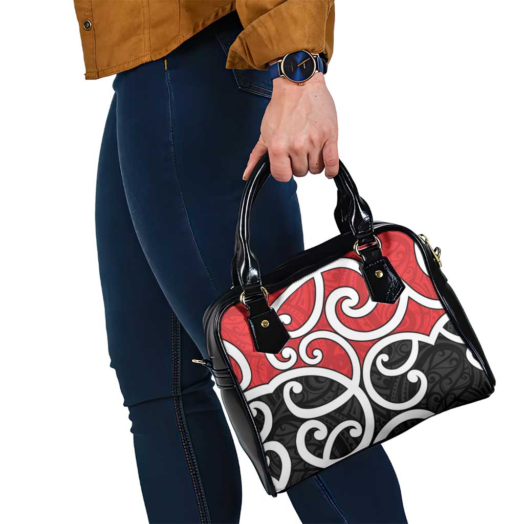 New Zealand Shoulder Handbag Maori Koru Tino Rangatiratanga Color - Polynesian Pride