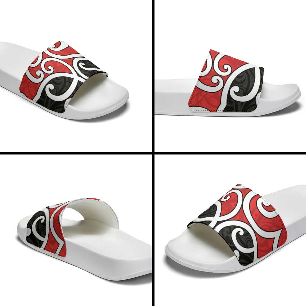 New Zealand Slide Sandals Maori Koru Tino Rangatiratanga Color - Polynesian Pride