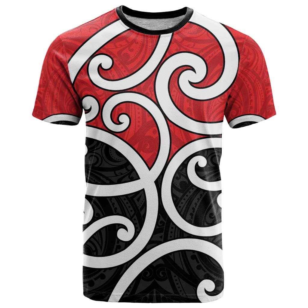 New Zealand T Shirt Maori Koru Tino Rangatiratanga Color - Polynesian Pride