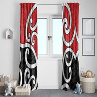 New Zealand Window Curtain Maori Koru Tino Rangatiratanga Color - Polynesian Pride