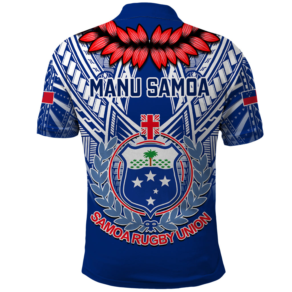 Samoa Rugby Polo Shirt 2023 Go Manu Samoa With Ula Fala Style LT14 - Polynesian Pride