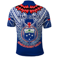 Samoa Rugby Polo Shirt 2023 Go Manu Samoa With Ula Fala Style LT14 - Polynesian Pride