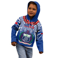 Custom Samoa Rugby Kid Hoodie 2023 Go Manu Samoa With Ula Fala Style LT14 - Polynesian Pride