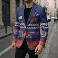 Personalised FAST Samoa Siapo Blazer Teuila Flowers Samoan Pattern - Polynesian Pride