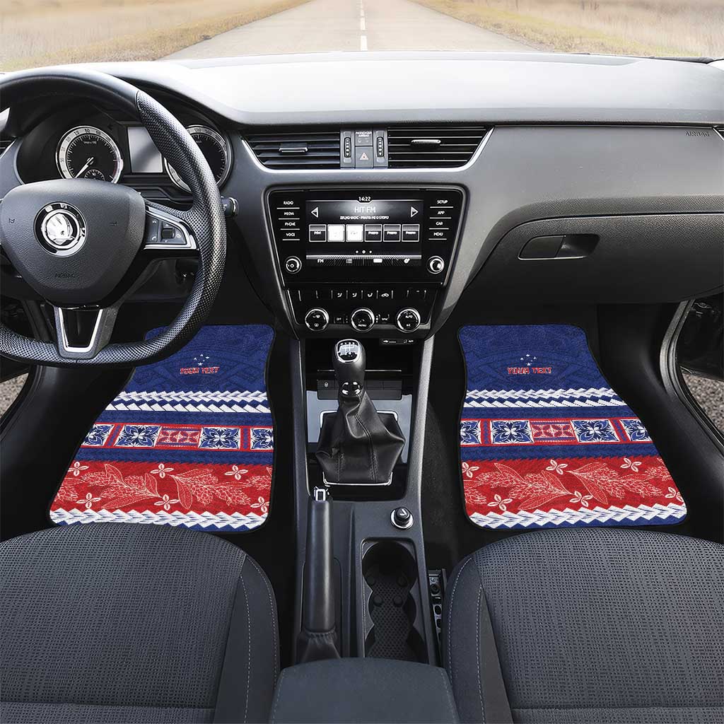 Personalised FAST Samoa Siapo Car Mats Teuila Flowers Samoan Pattern - Polynesian Pride