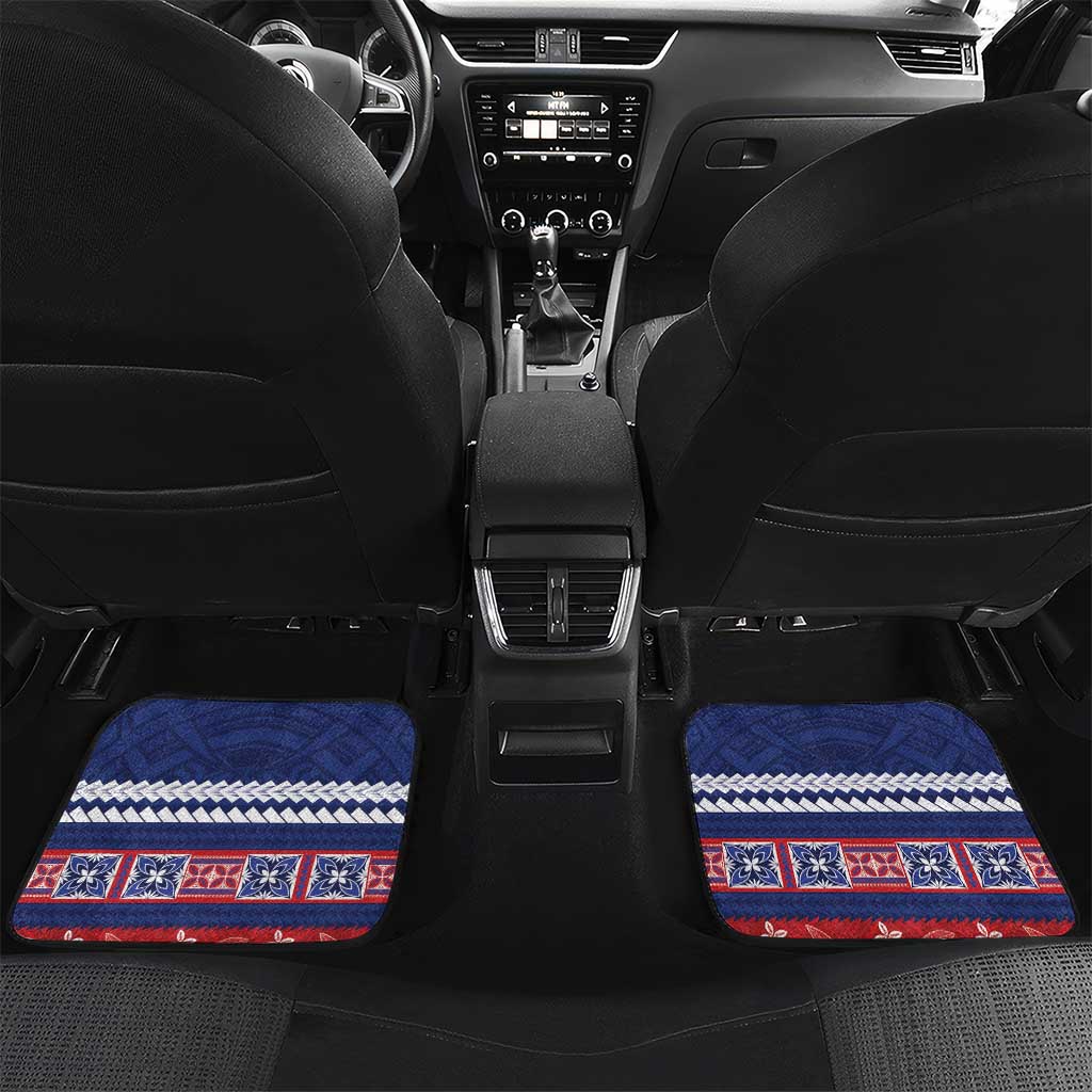 Personalised FAST Samoa Siapo Car Mats Teuila Flowers Samoan Pattern - Polynesian Pride