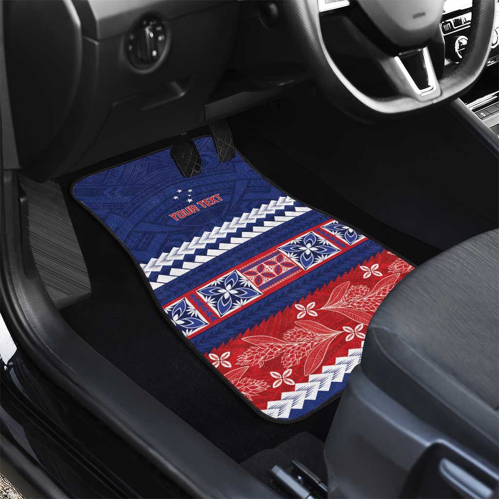 Personalised FAST Samoa Siapo Car Mats Teuila Flowers Samoan Pattern - Polynesian Pride