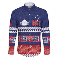 Personalised FAST Samoa Siapo Family Matching Off Shoulder Short Dress and Hawaiian Shirt Teuila Flowers Samoan Pattern - Polynesian Pride