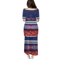 Personalised FAST Samoa Siapo Family Matching Puletasi and Hawaiian Shirt Teuila Flowers Samoan Pattern LT14 - Polynesian Pride