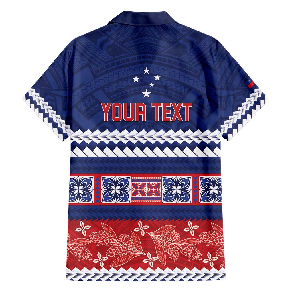 Personalised FAST Samoa Siapo Family Matching Short Sleeve Bodycon Dress and Hawaiian Shirt Teuila Flowers Samoan Pattern - Polynesian Pride