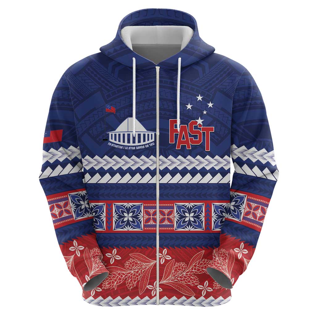 Personalised FAST Samoa Siapo Hoodie Teuila Flowers Samoan Pattern - Polynesian Pride