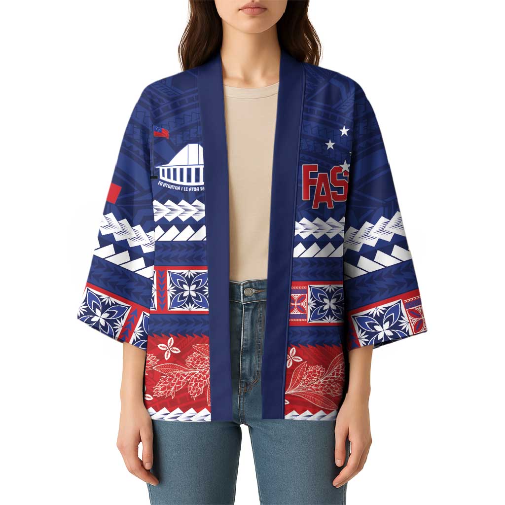 Personalised FAST Samoa Siapo Kimono Teuila Flowers Samoan Pattern - Polynesian Pride