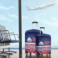 Personalised FAST Samoa Siapo Luggage Cover Teuila Flowers Samoan Pattern - Polynesian Pride