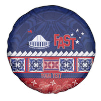 Personalised FAST Samoa Siapo Spare Tire Cover Teuila Flowers Samoan Pattern - Polynesian Pride