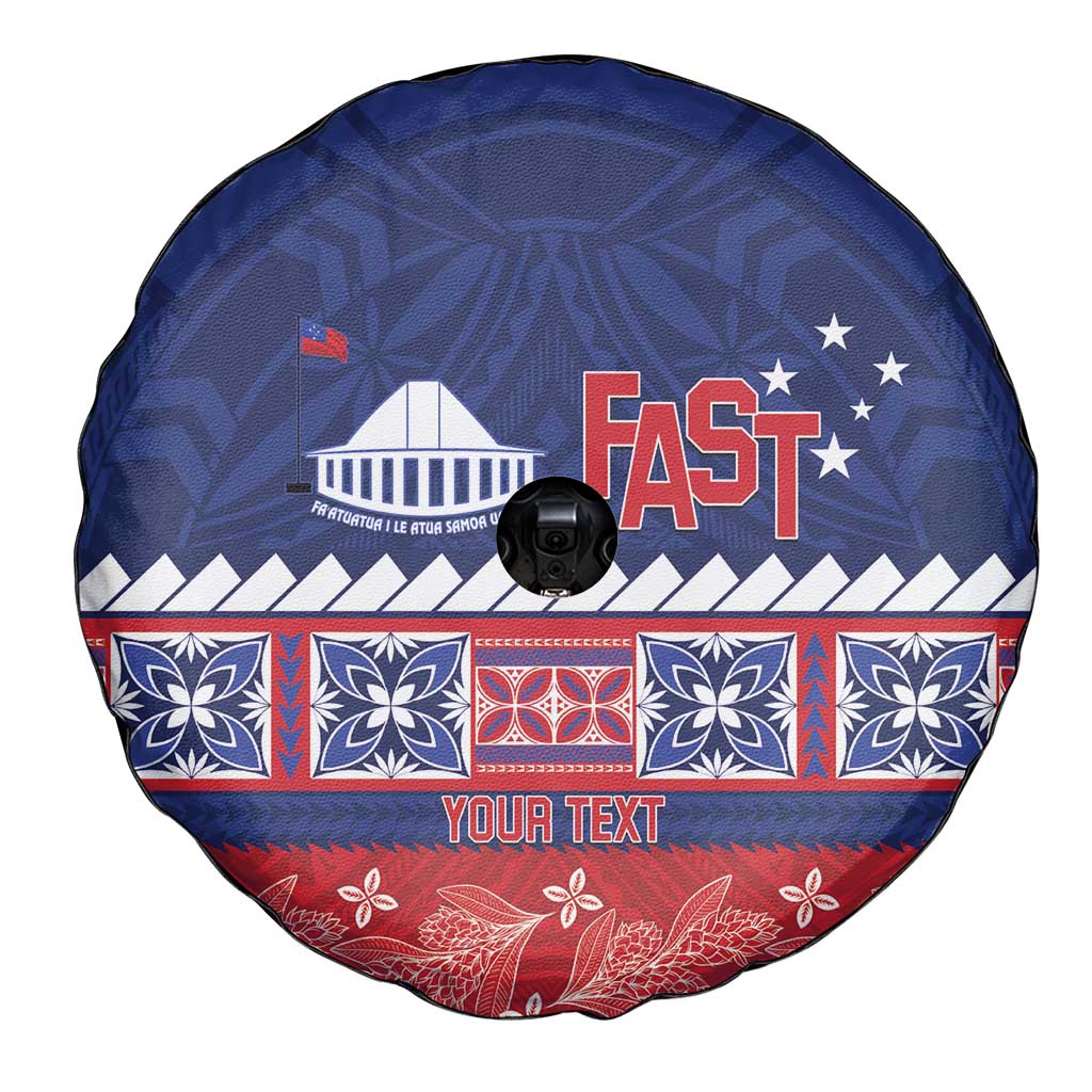 Personalised FAST Samoa Siapo Spare Tire Cover Teuila Flowers Samoan Pattern - Polynesian Pride