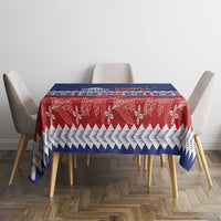 Personalised FAST Samoa Siapo Tablecloth Teuila Flowers Samoan Pattern - Polynesian Pride