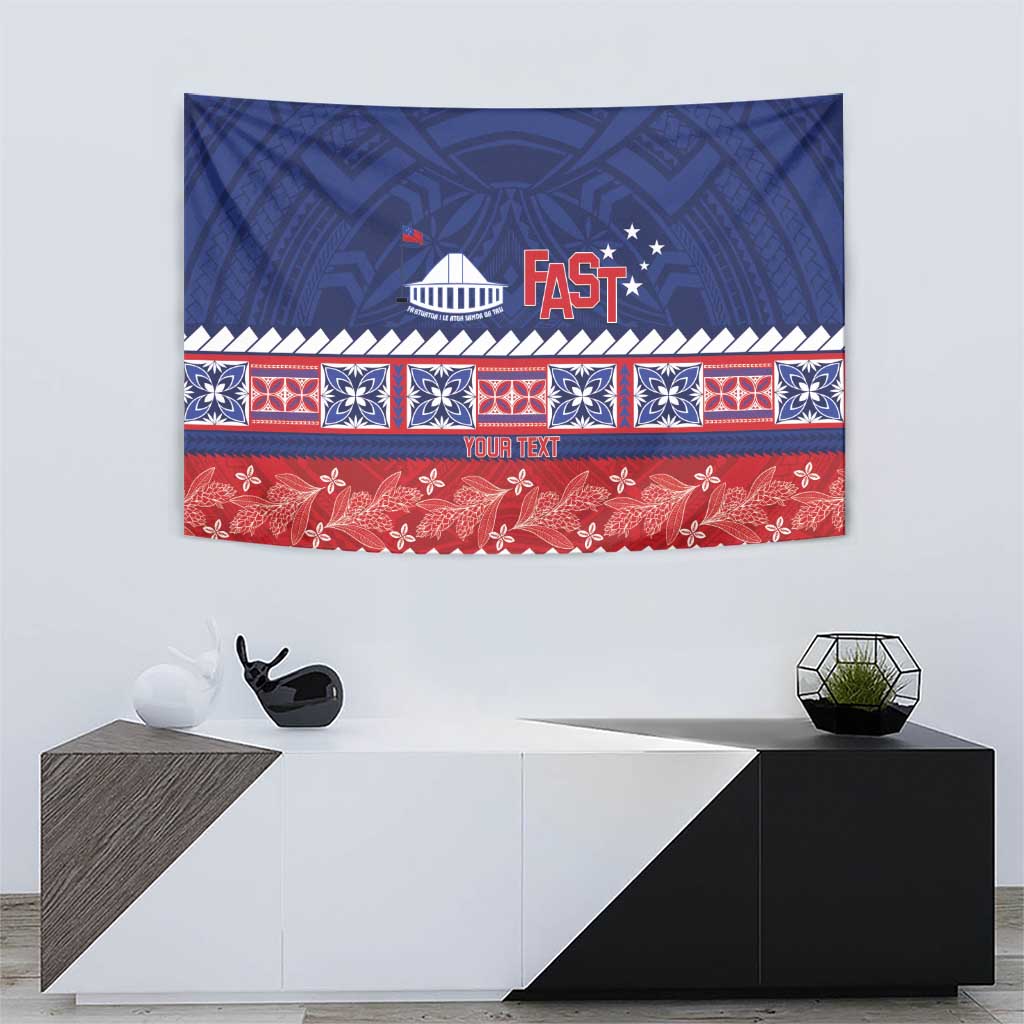 Personalised FAST Samoa Siapo Tapestry Teuila Flowers Samoan Pattern - Polynesian Pride