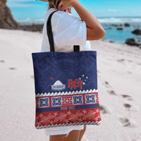 Personalised FAST Samoa Siapo Tote Bag Teuila Flowers Samoan Pattern - Polynesian Pride