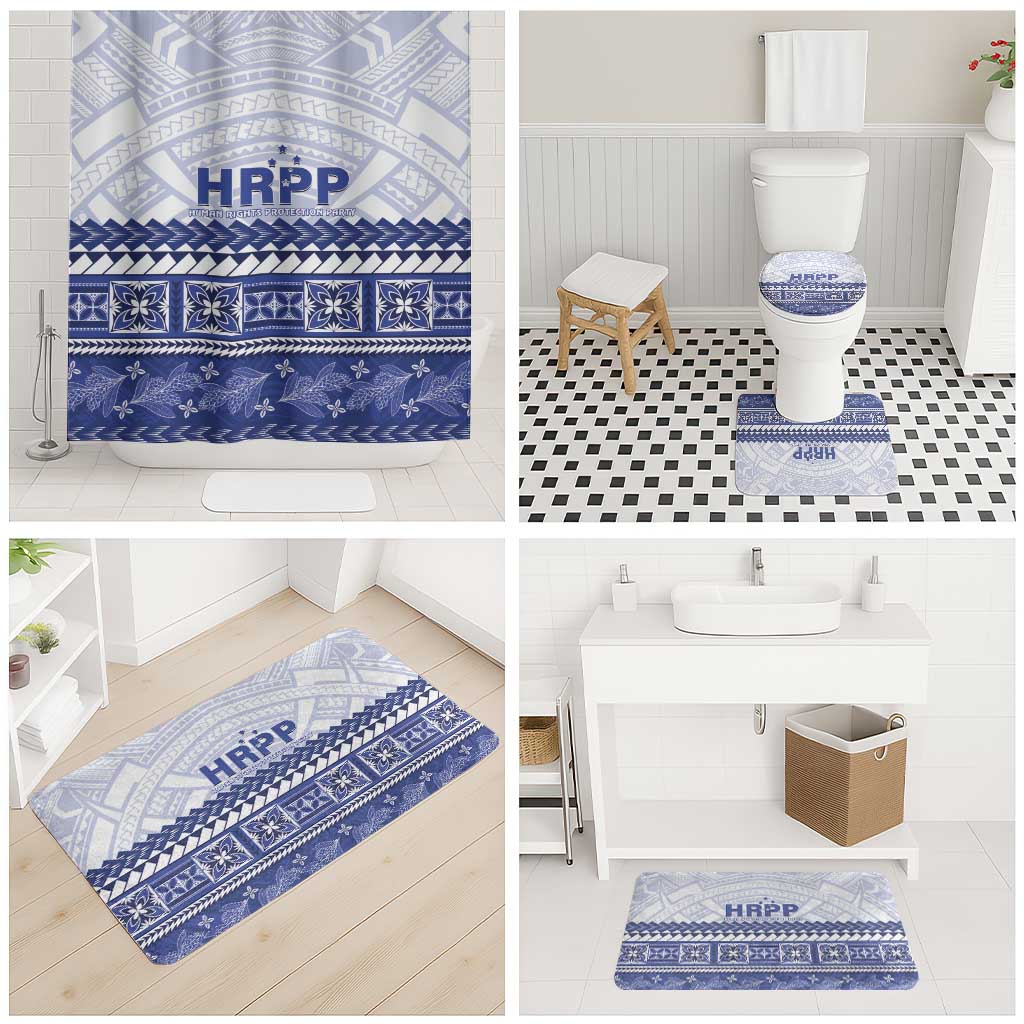HRPP Samoa Siapo Bathroom Set Teuila Flowers Samoan Pattern - Polynesian Pride