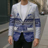 Personalised HRPP Samoa Siapo Blazer Teuila Flowers Samoan Pattern - Polynesian Pride