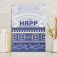HRPP Samoa Siapo Canvas Wall Art Teuila Flowers Samoan Pattern - Polynesian Pride